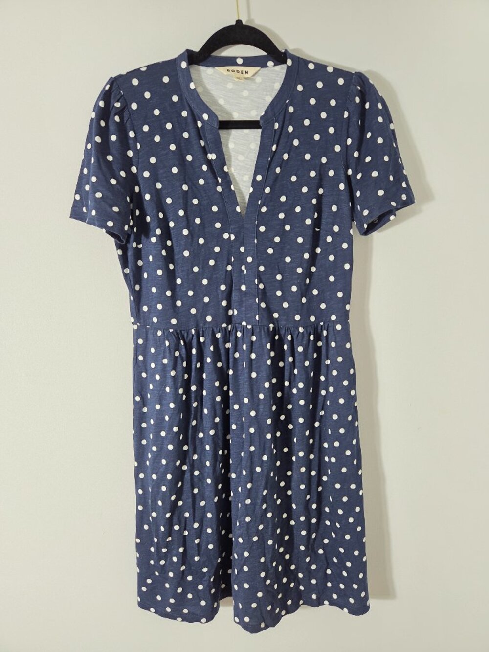 Boden Naomi Short Sleeve Polka Dot Dress